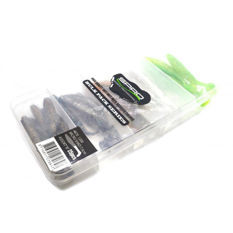 Набор силиконовых приманок SPRO Mikro Shad 7,5см Assort B 25шт Набор силиконовых приманок SPRO Mikro Shad 7,5см Assort B 25шт